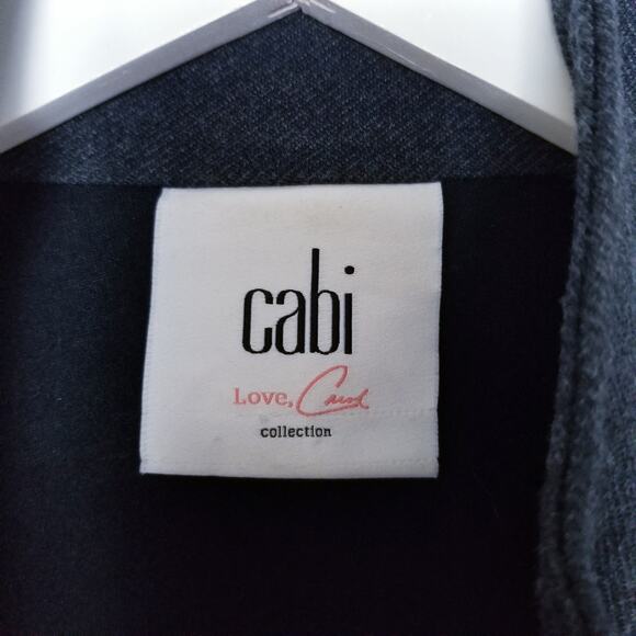 CAbi LOVE, CAROL Jacket Modern Mesh #3184 Back Black Gray Ponte Knit - Small - Picture 9 of 11